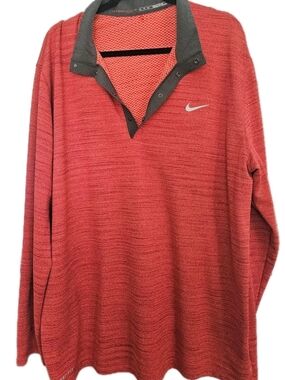 Nike Tiger Woods Collection Pullover Mens XXL Dri Fit Golf Long Sleeve Red